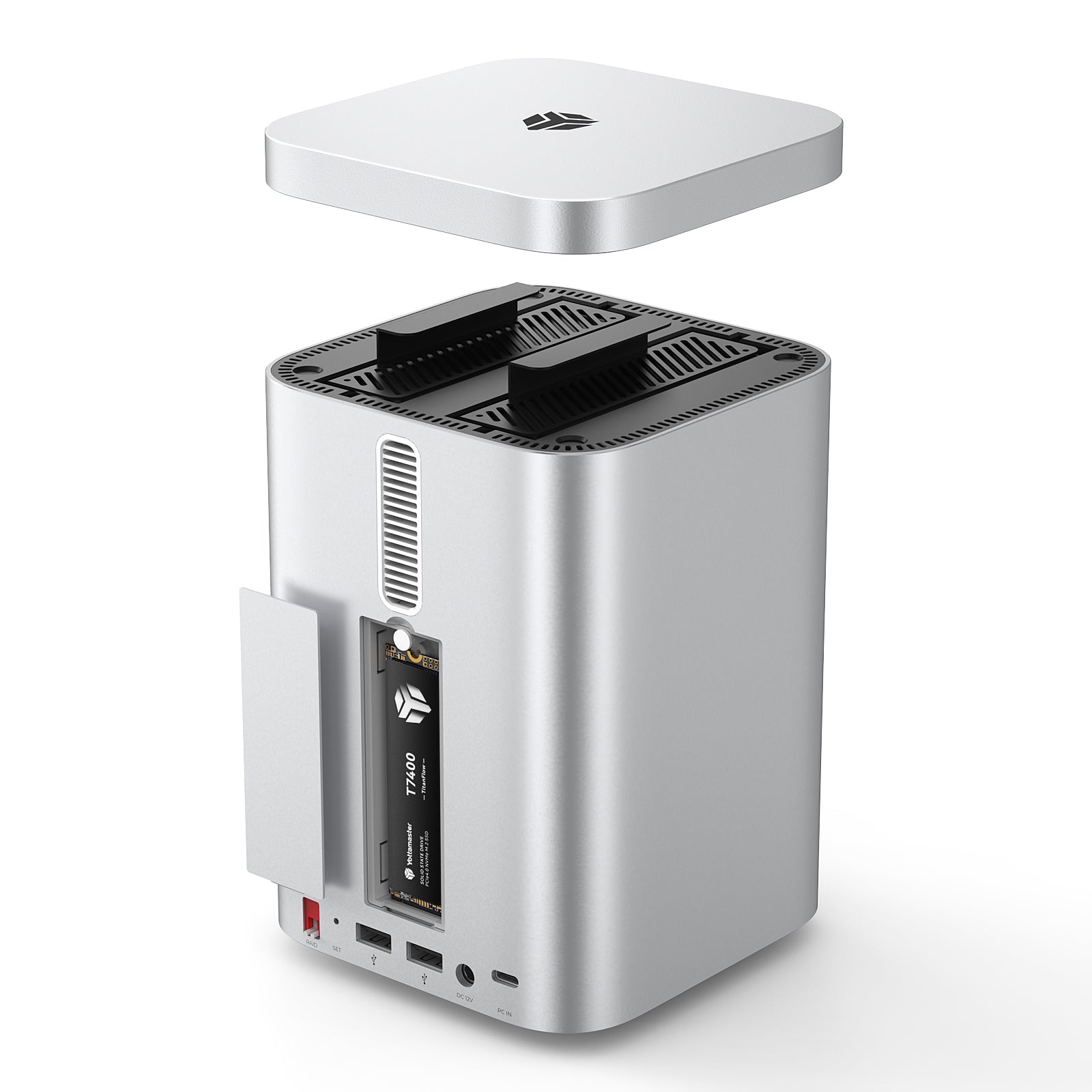 Yottamaster HSD10 MiniTower 10Gbps Hybrid Storage System with RAID(Up to 56TB)