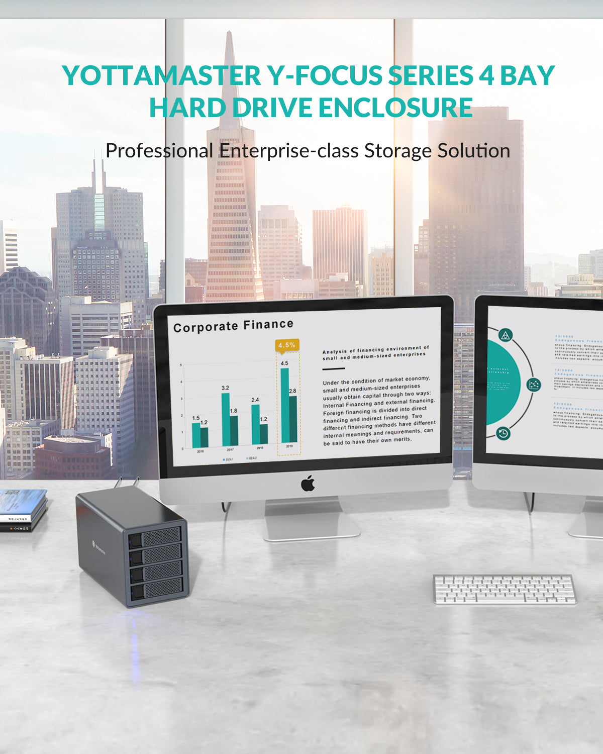 Yottamaster Y-Focus 4 Bay External Hard Drive Enclosure