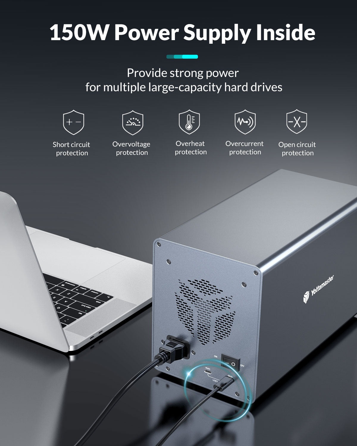 Yottamaster Y-Focus 4 Bay External Hard Drive Enclosure