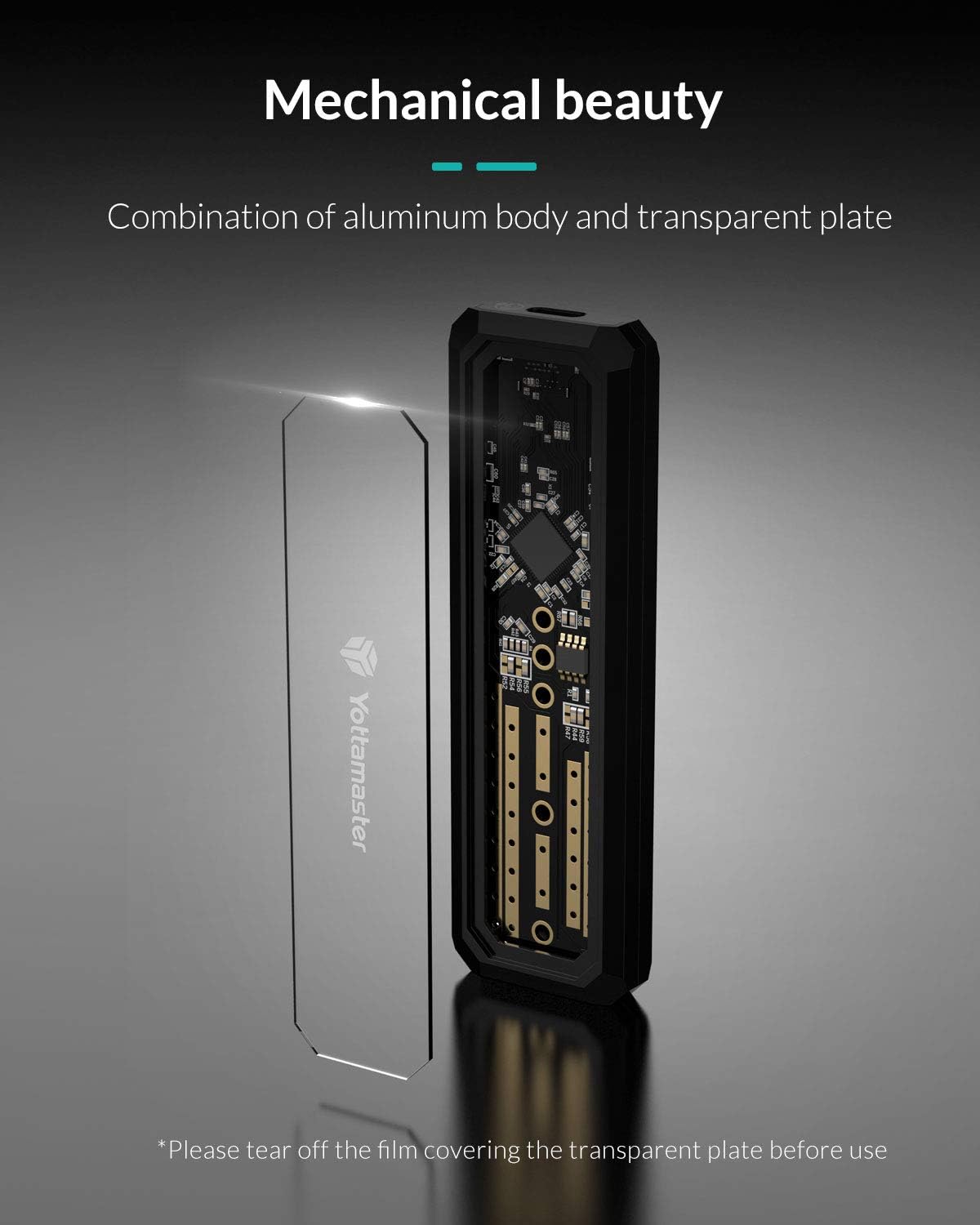 Yottamaster Translucent  Design 10Gps M.2 Nvme SSD Enclosure