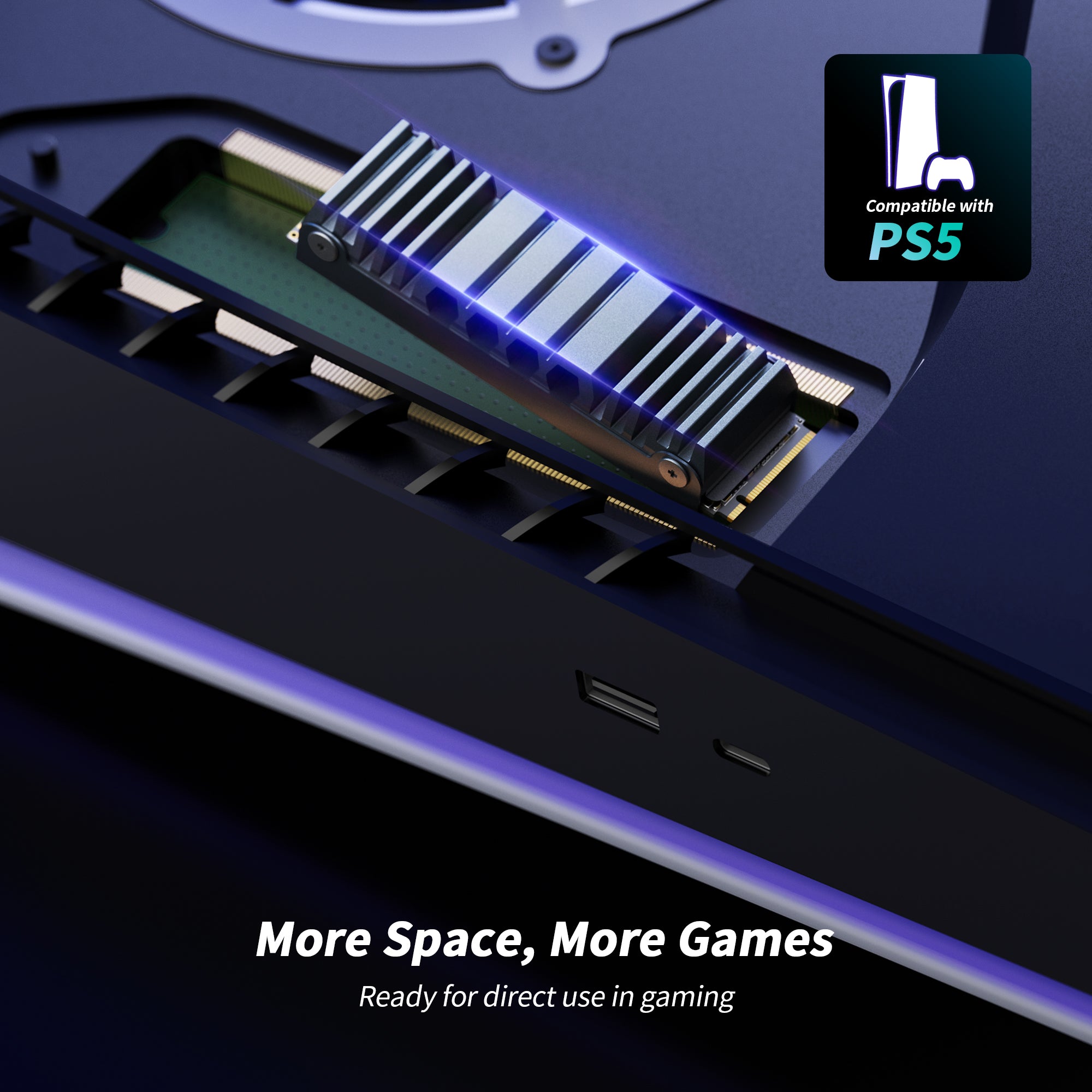 Yottamaster YS5 SSD for PS5 Storage Expansion with Heatsink, M.2 PCIe 4.0 Gaming SSD