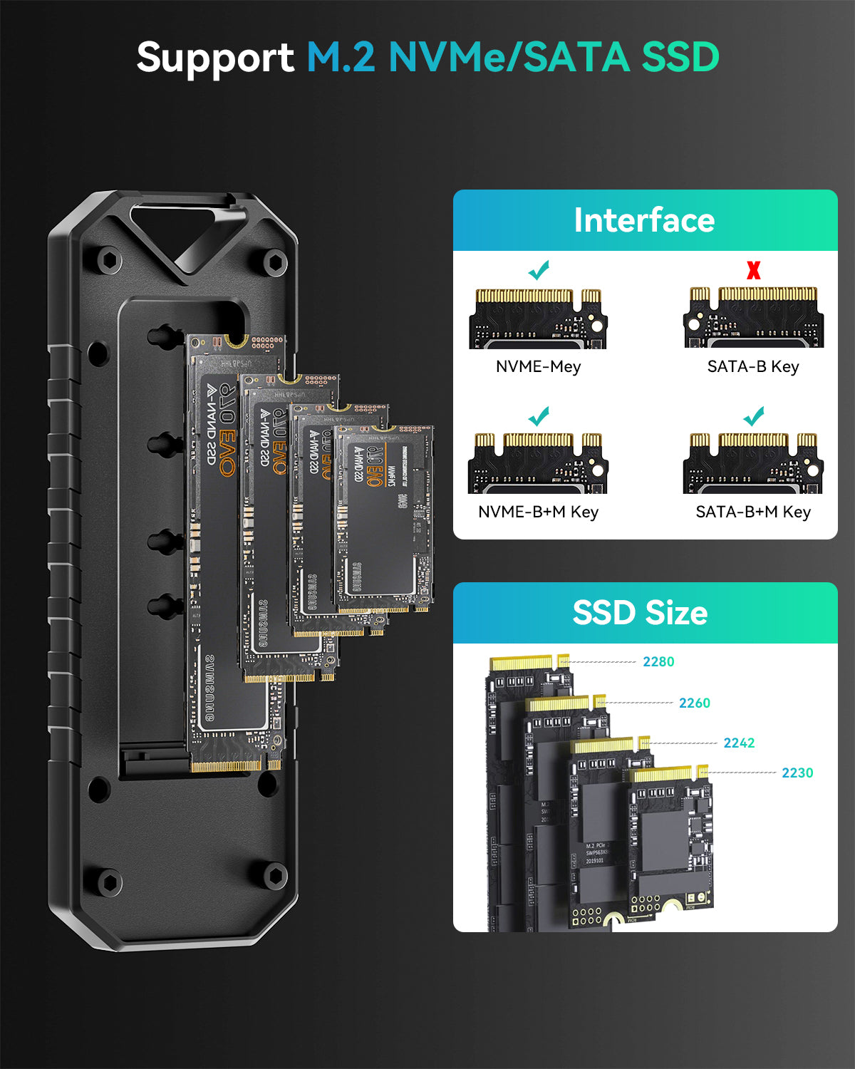 Yottamaster Zinc Alloy Portable M.2 NVMe Enclosure