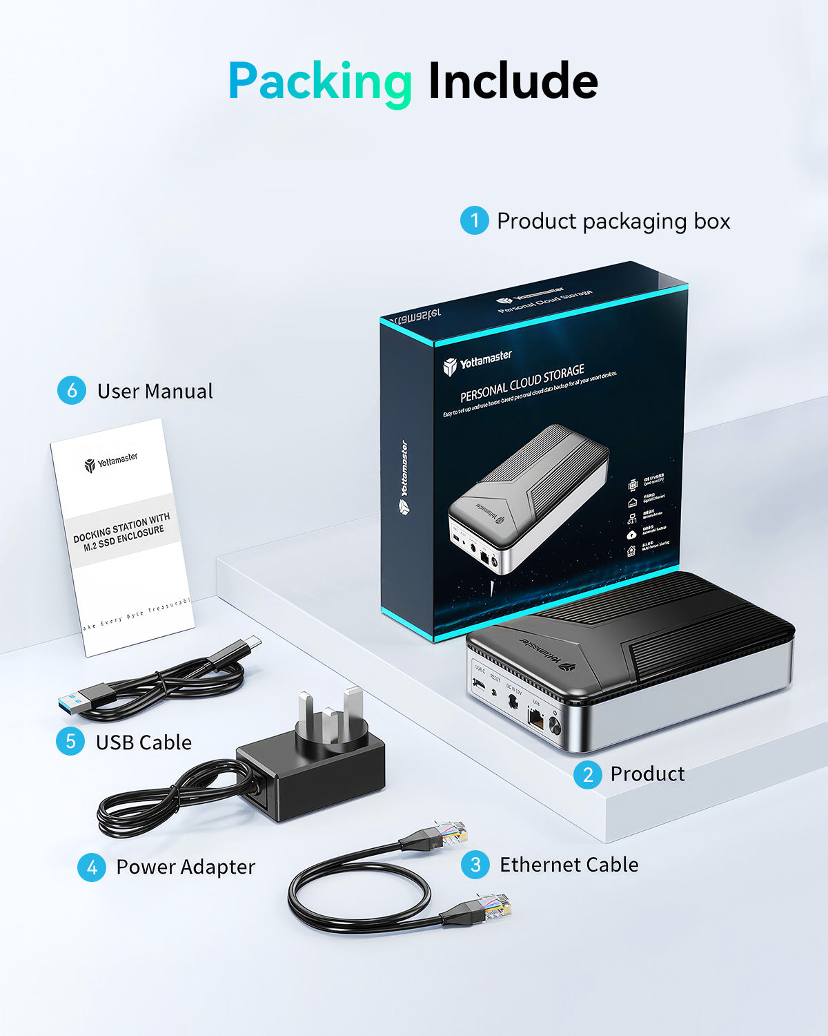 Yottamaster NAS Enclosure for 2.5" SATA HDD/SSD