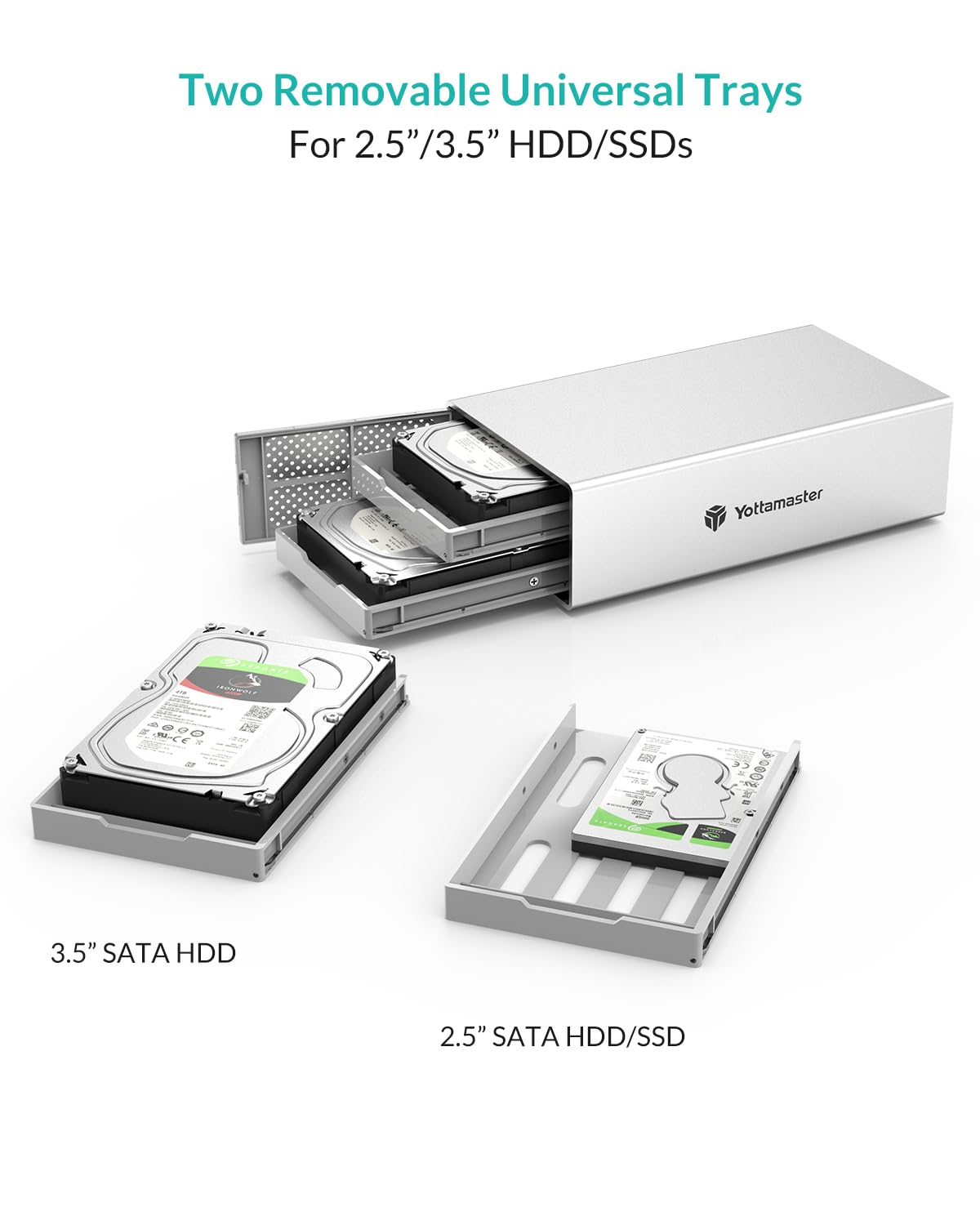 Yottamaster Y-Pioneer 2 Bay External Hard Drive Enclosure