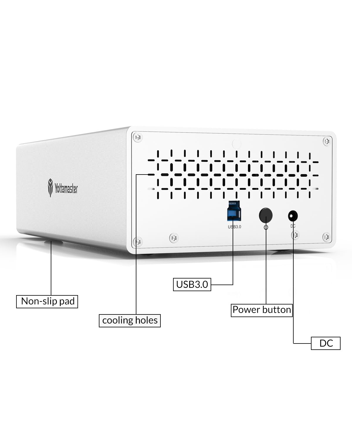 Yottamaster Y-Pioneer 2 Bay External Hard Drive Enclosure