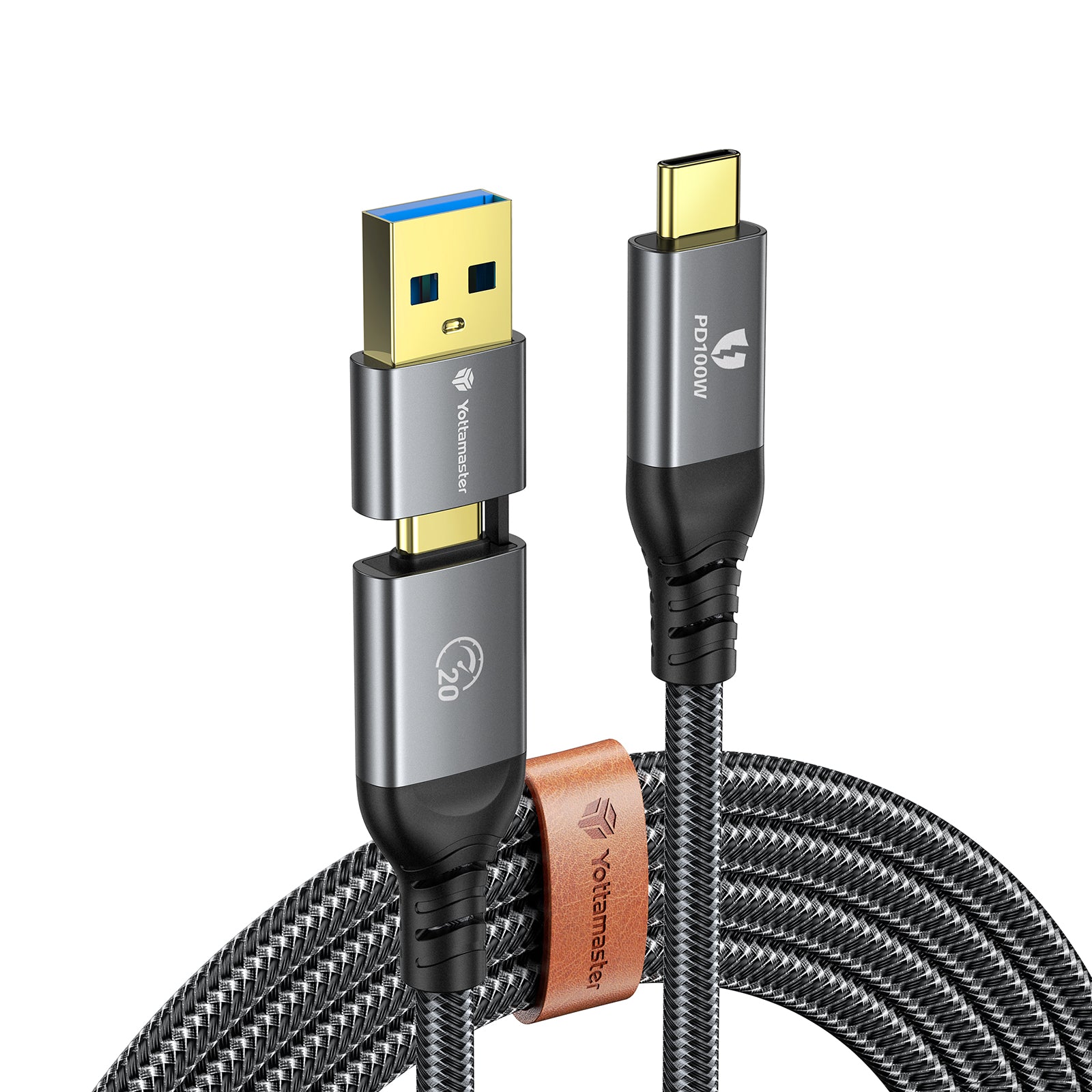 Yottamaster 20Gbps USB C/A to C Cable