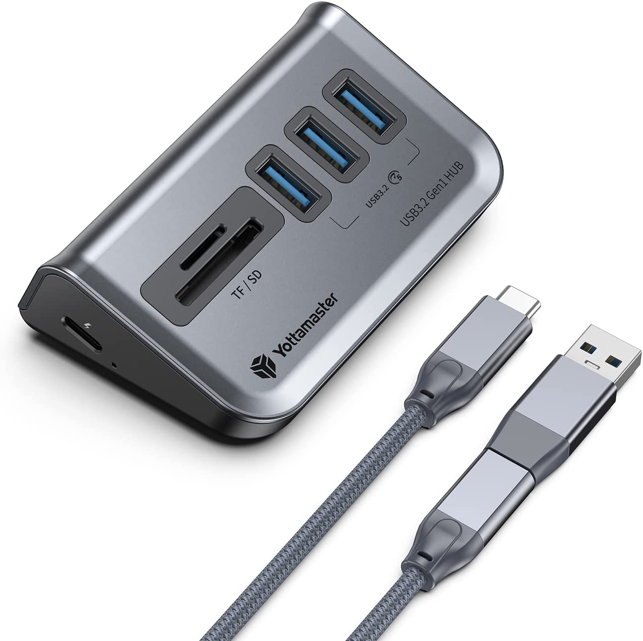 Yottamaster Garrison 4 Port USB 3.1 Hub, Powered USB Hub