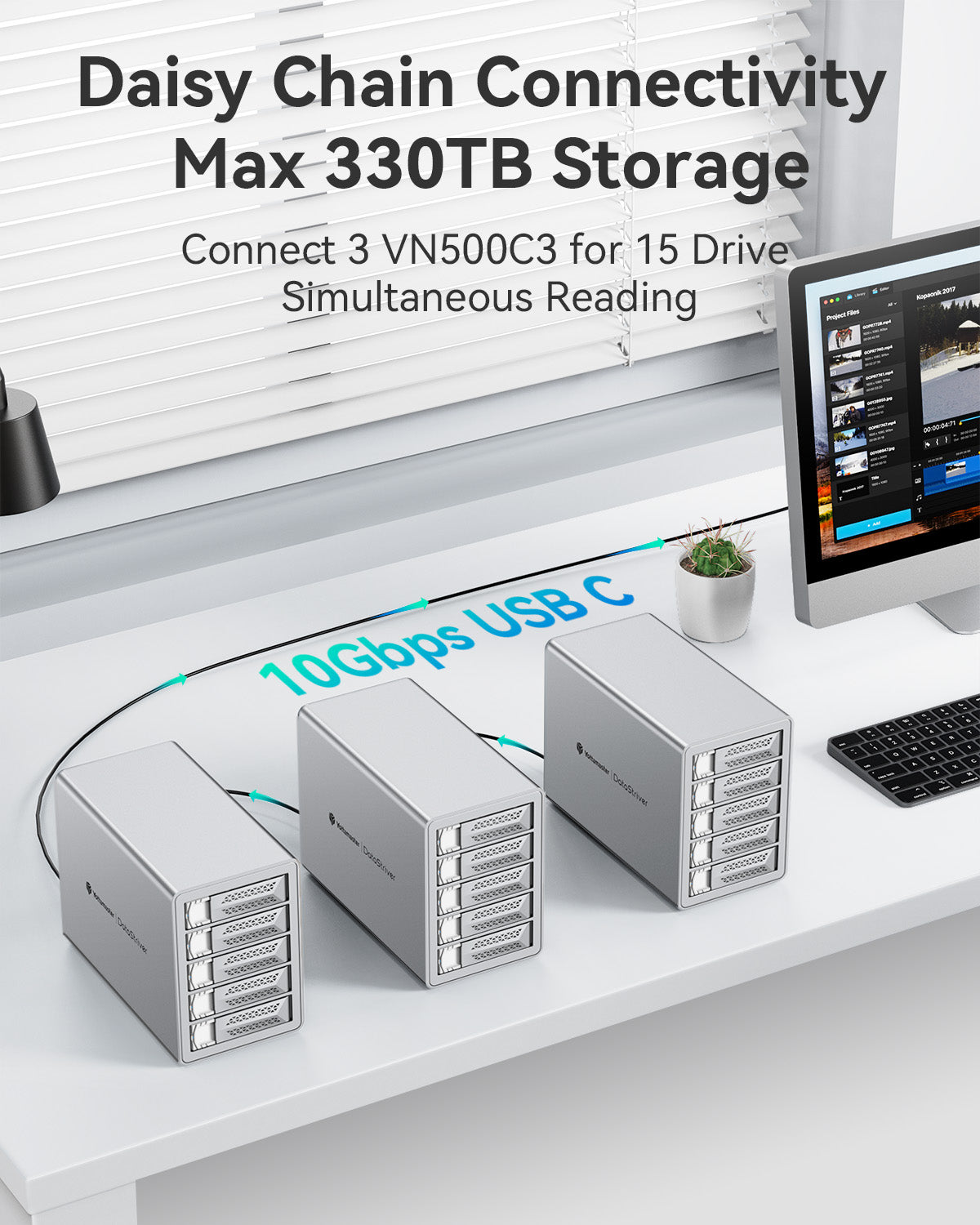 Yottamaster Datastriver 5 Bay External Hard Drive Enclosure