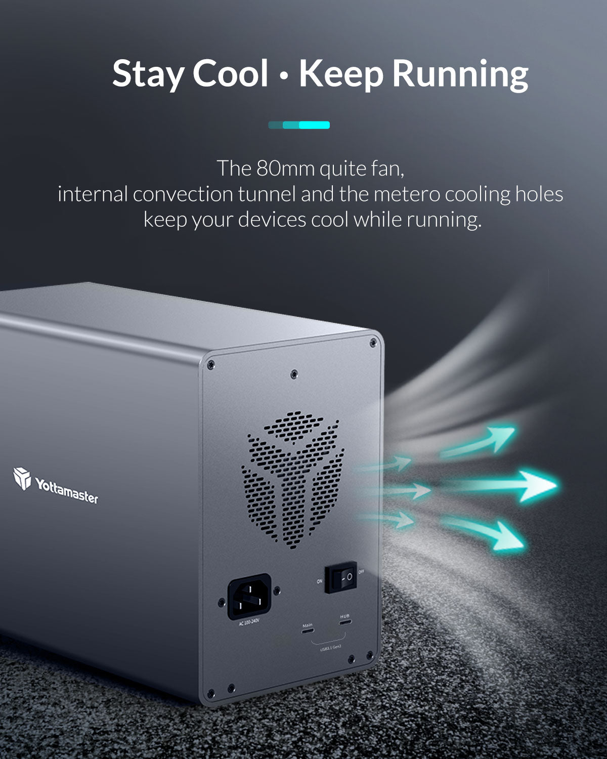 Yottamaster Y-Focus 4 Bay External Hard Drive Enclosure