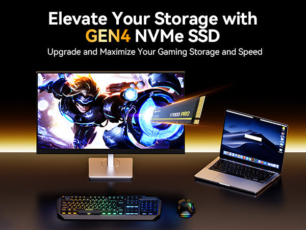 Yottamaster Y7000Pro PCIe 4.0 NVMe SSD (Up to 7000MB/s, for PS5 & PC,