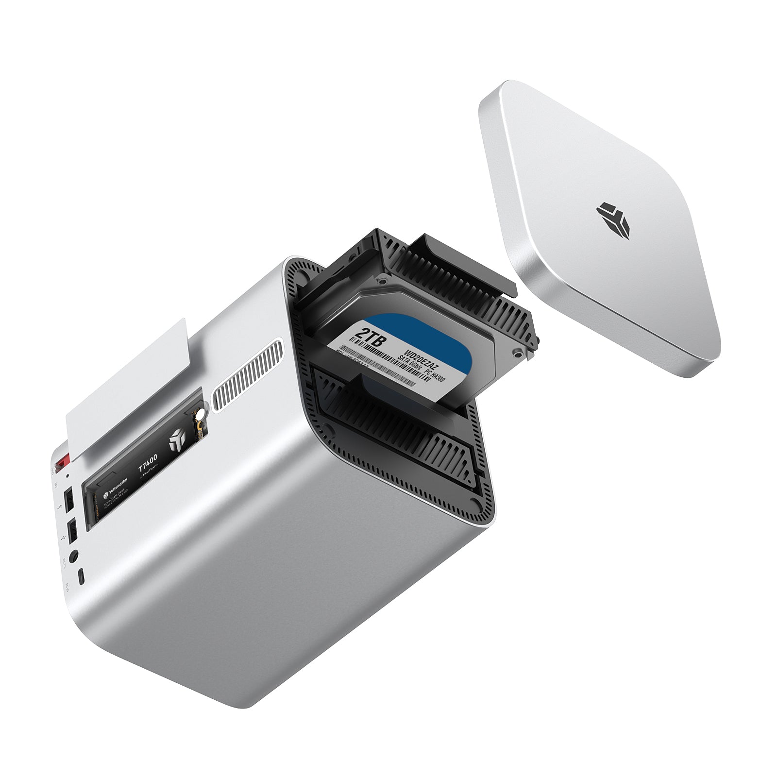 Yottamaster HSD10 MiniTower 10Gbps Hybrid Storage System with RAID（Up to 56TB）