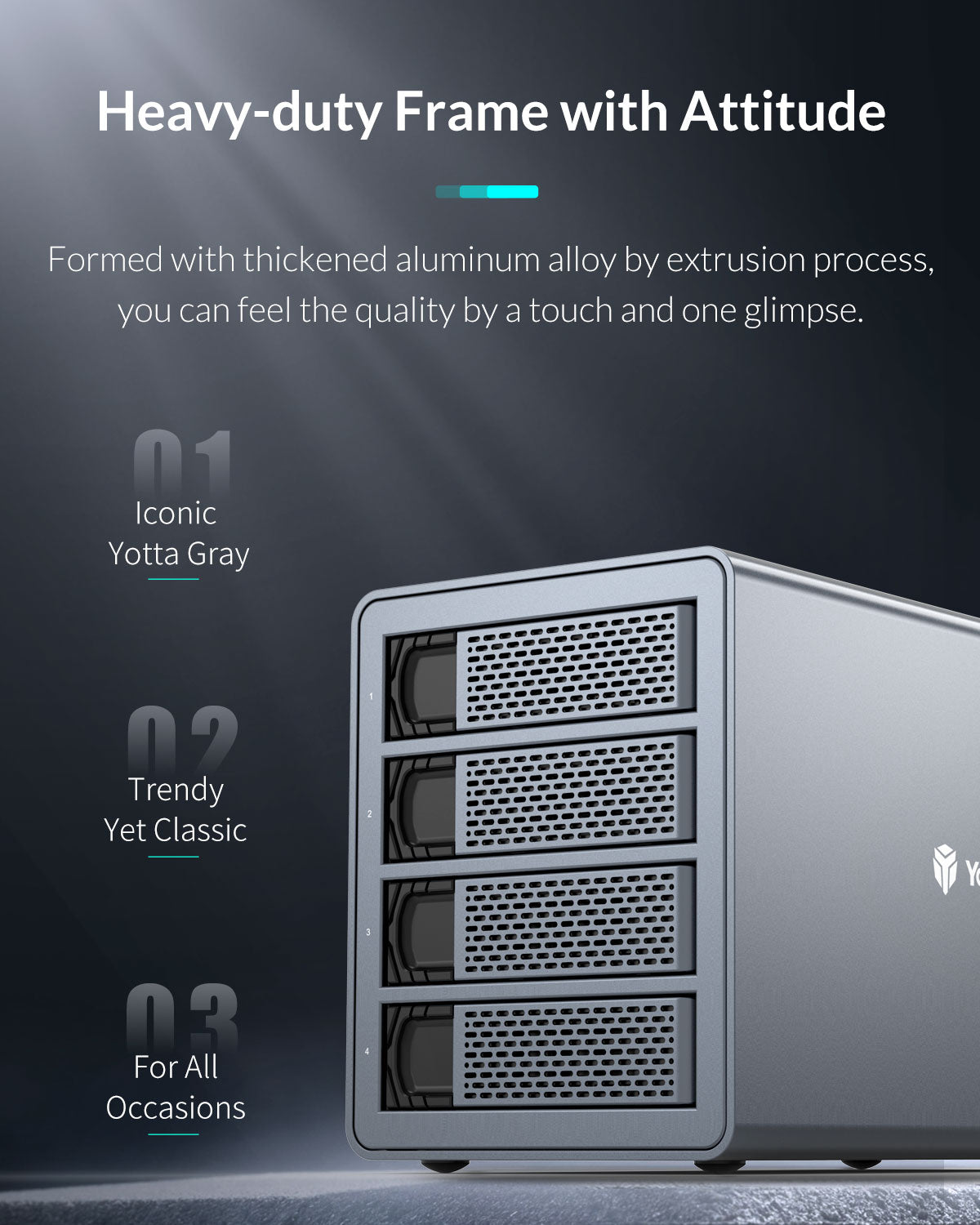 Yottamaster Y-Focus 4 Bay Daisy Chain 216TB Monster Capacity Hard