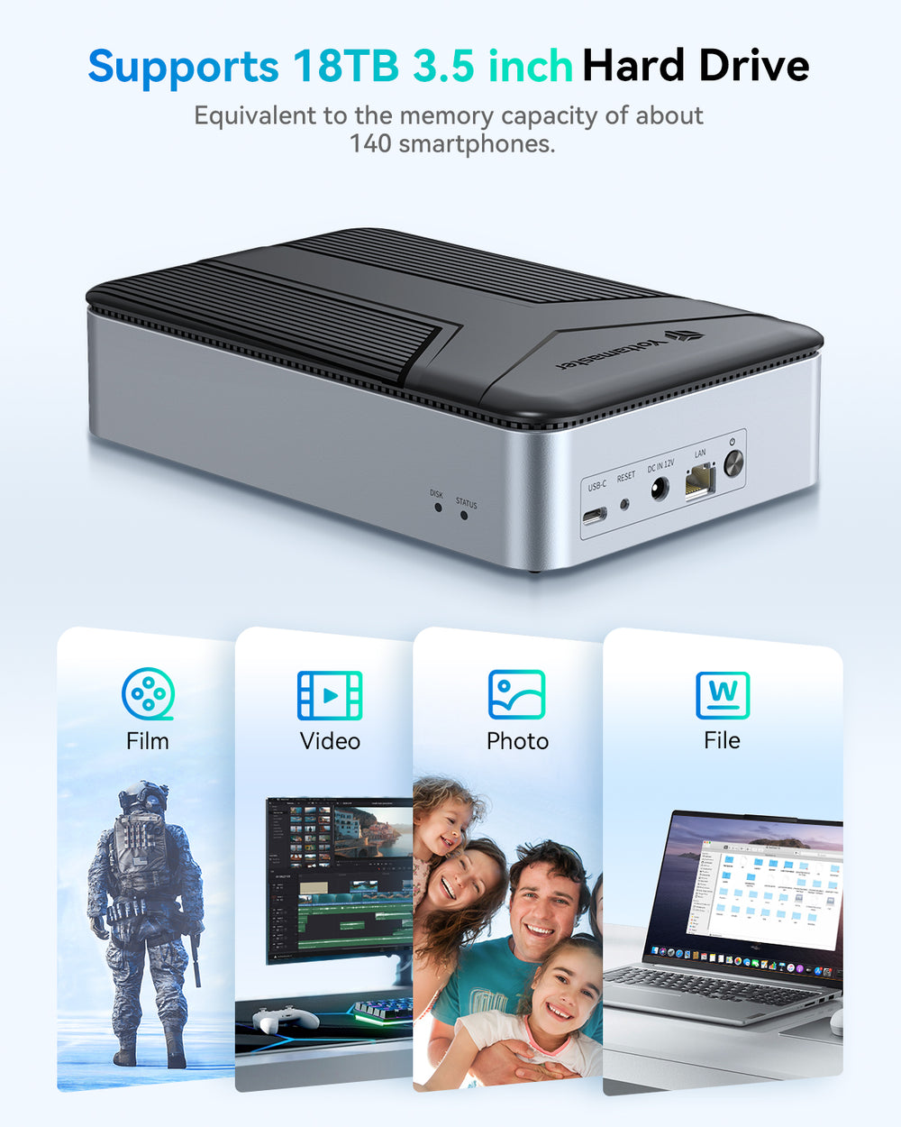 Yottamaster DM2 NAS Enclosure for 3.5