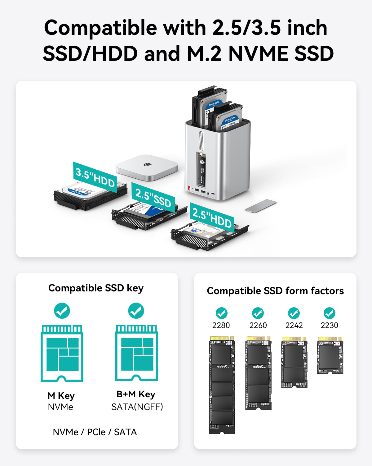 Yottamaster HSD10 MiniTower 10Gbps Hybrid Storage System with RAID（Up to 56TB）