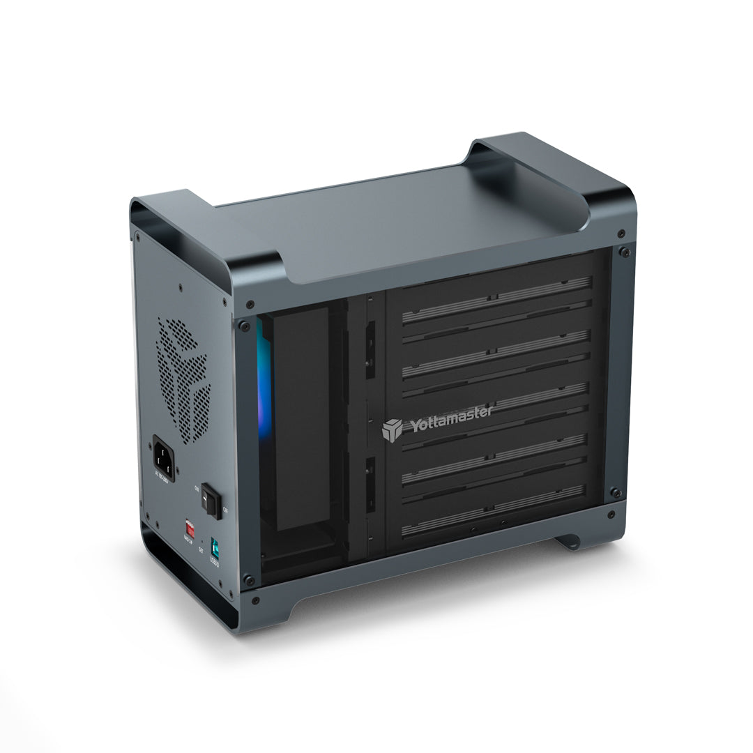 Yottamaster Defender 5 Bay RGB External Hard Drive Enclosure