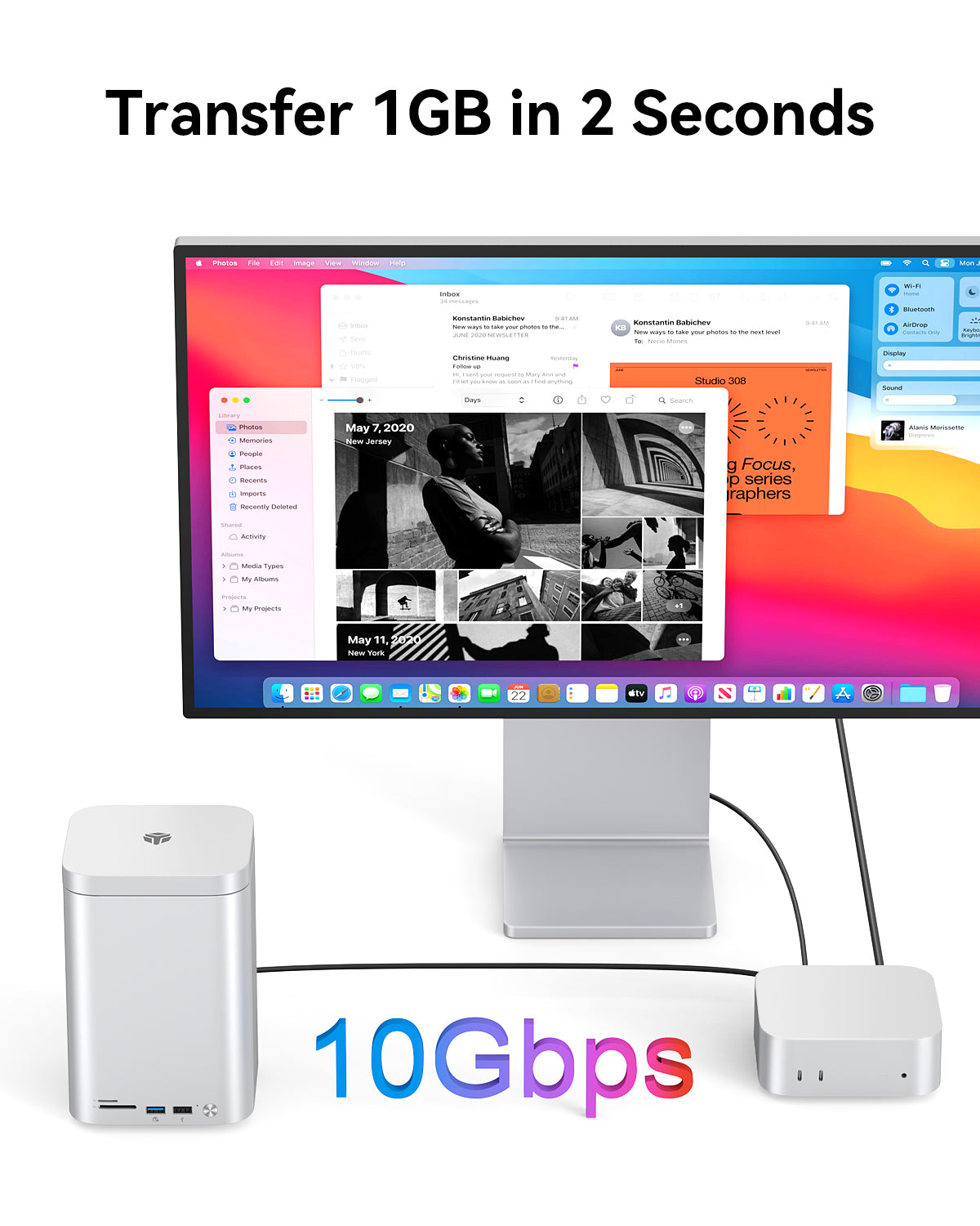 Yottamaster HSD10 MiniTower 10Gbps Hybrid Storage System with RAID（Up to 56TB）