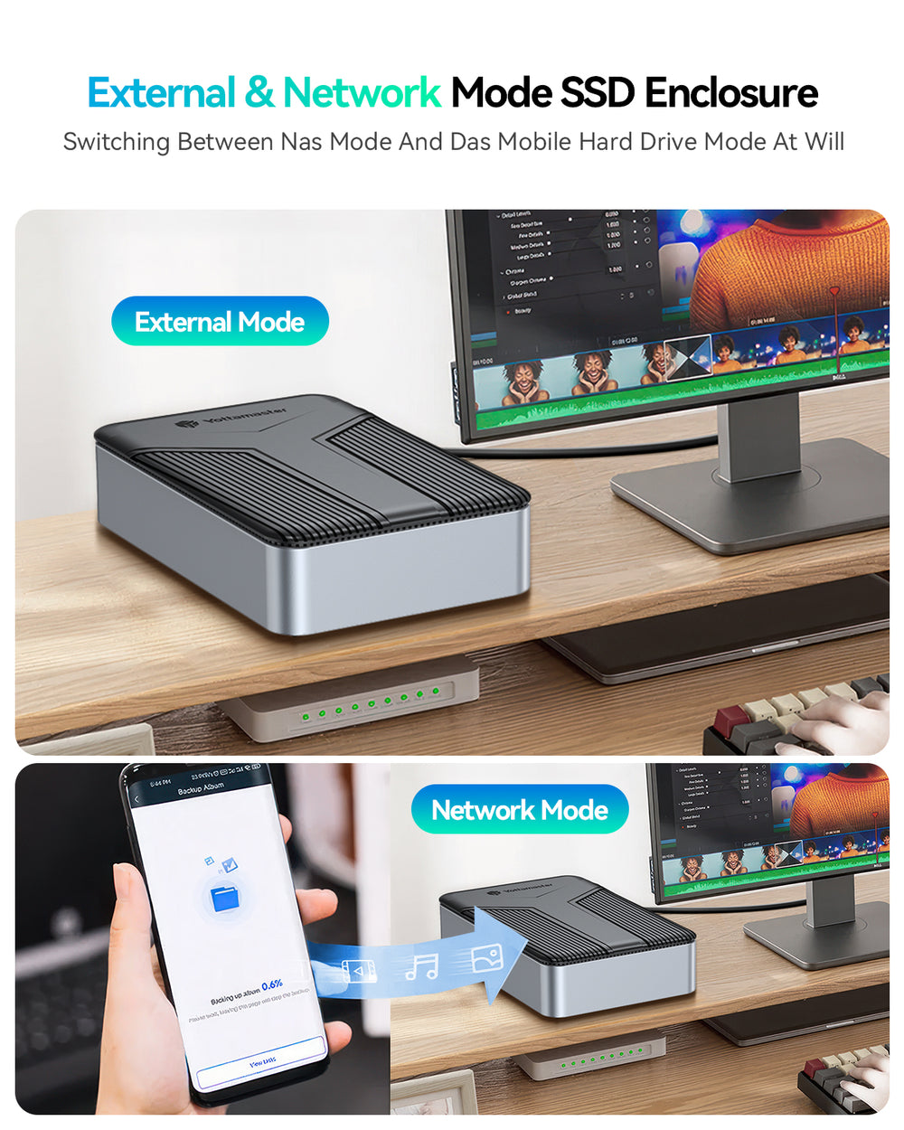 Yottamaster DM2 NAS Enclosure for 3.5