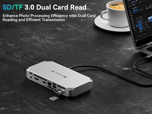 Yottamaster YTB4 Thunderbolt 4 Dock 12-in-1 with 40Gbps, Dual 4K/8K &