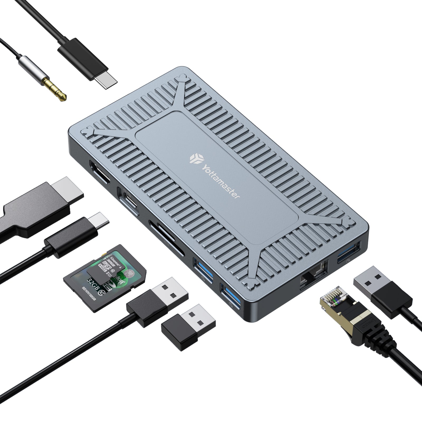 Yottamaster Sober USB C Dock with M.2 Nvme SSD Enclosure