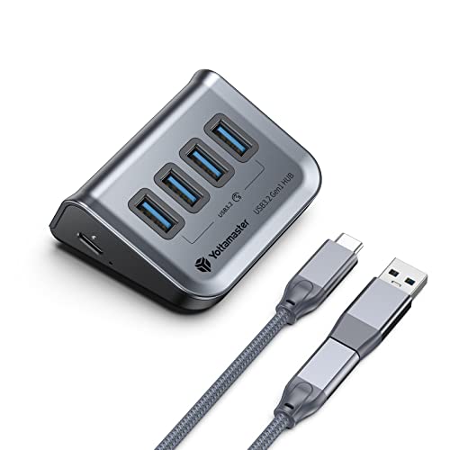 Yottamaster Garrison 4 Port USB 3.1 Hub, Powered USB Hub