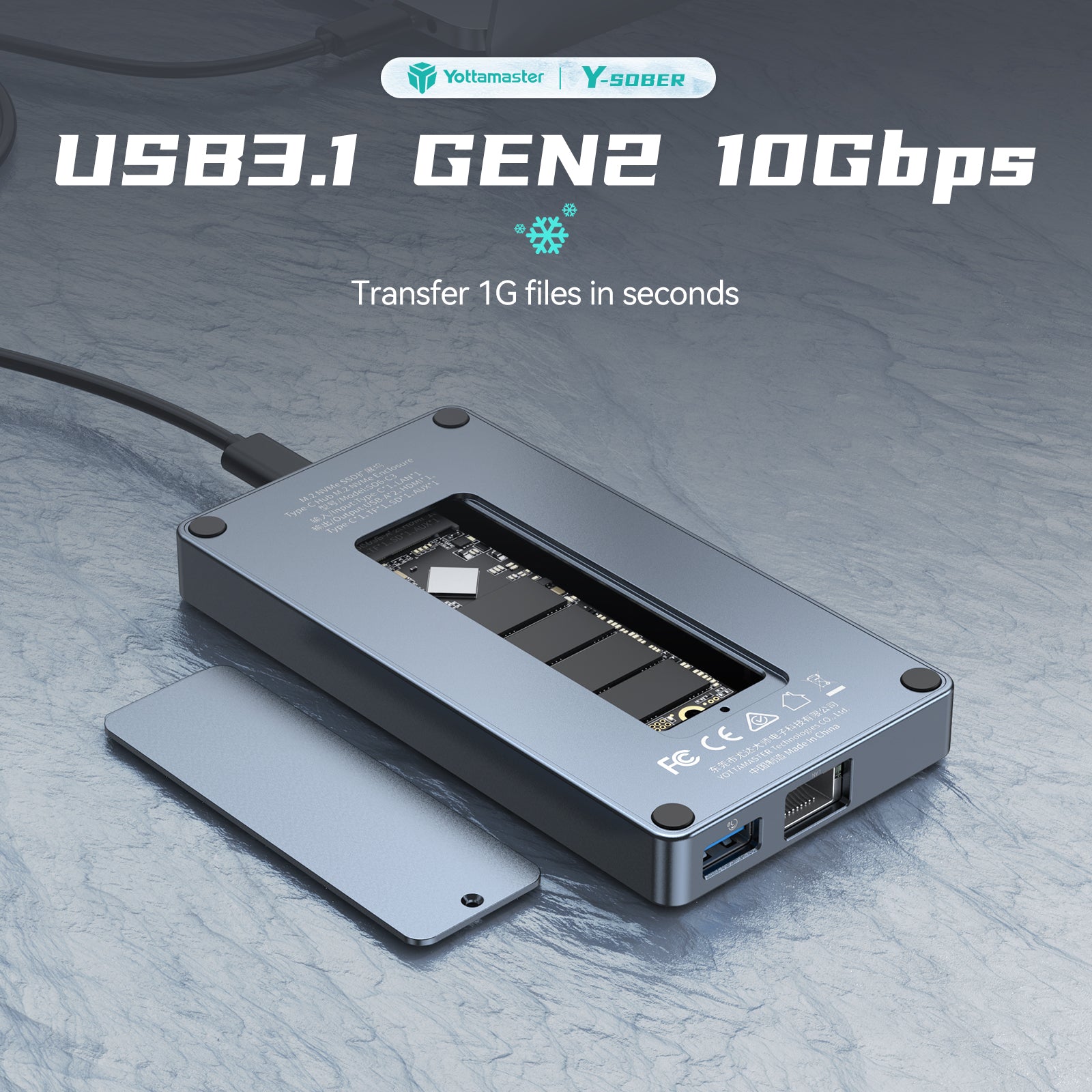 Yottamaster USB3.2 Gen2x2 ポータブルSSD 1TB 最大2060MB/秒 外付け